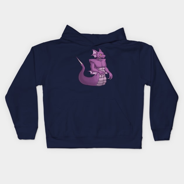 Battle Hungry Serpent Kids Hoodie by ZioCorvid